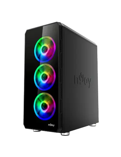 BOITIER PC GAMER NJOY ARENA - MOYEN TOUR - ATX/M-ATX - NOIR